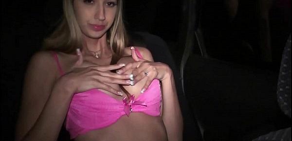  A porn star Kitty Jane is going to a dogging public sex gang bang fucking orgy